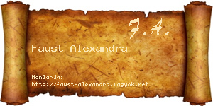 Faust Alexandra névjegykártya