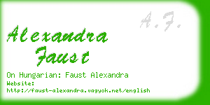 alexandra faust business card